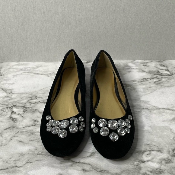 no brand Shoes Embellished Black Velvet Flats Size 9 Poshmark